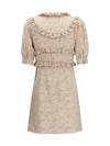 floral dress with ruffles