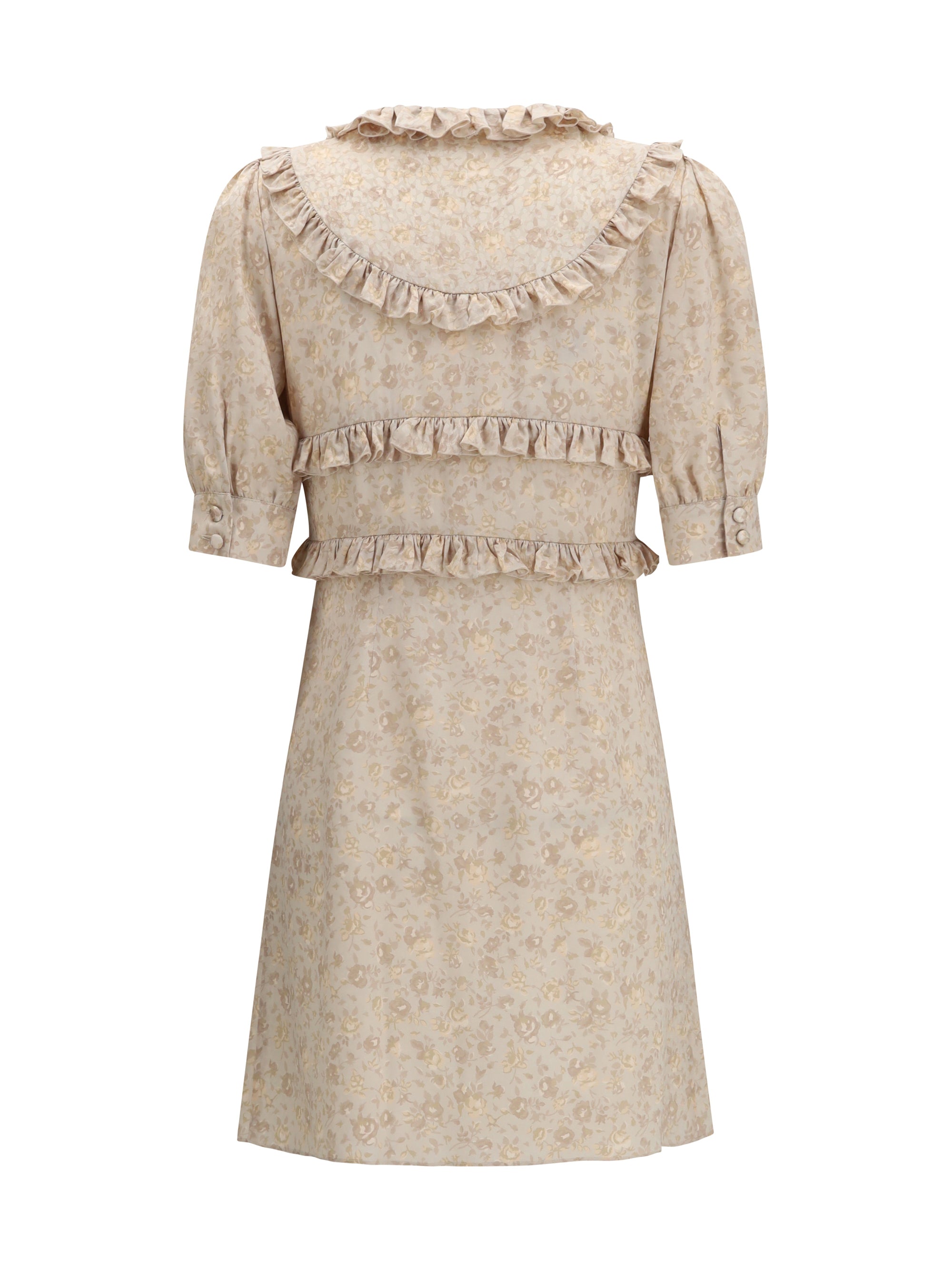 floral dress with ruffles