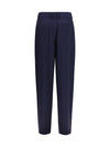 pleated silk pants