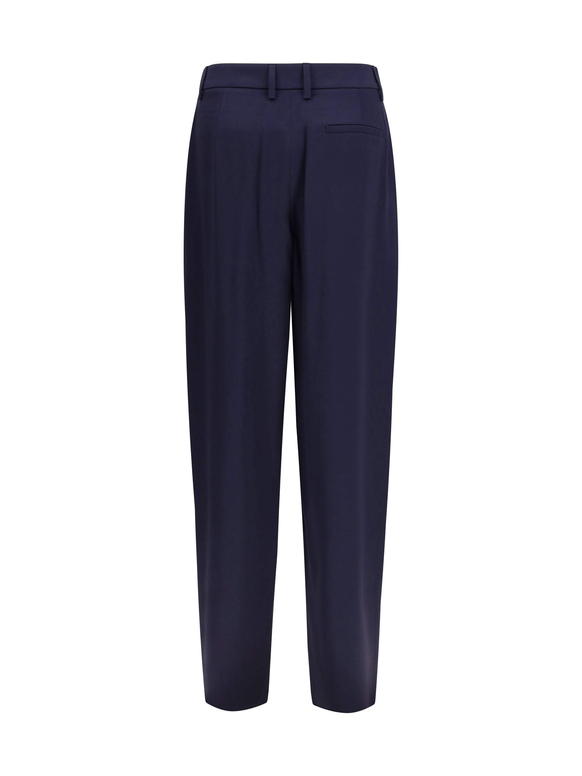 pleated silk pants