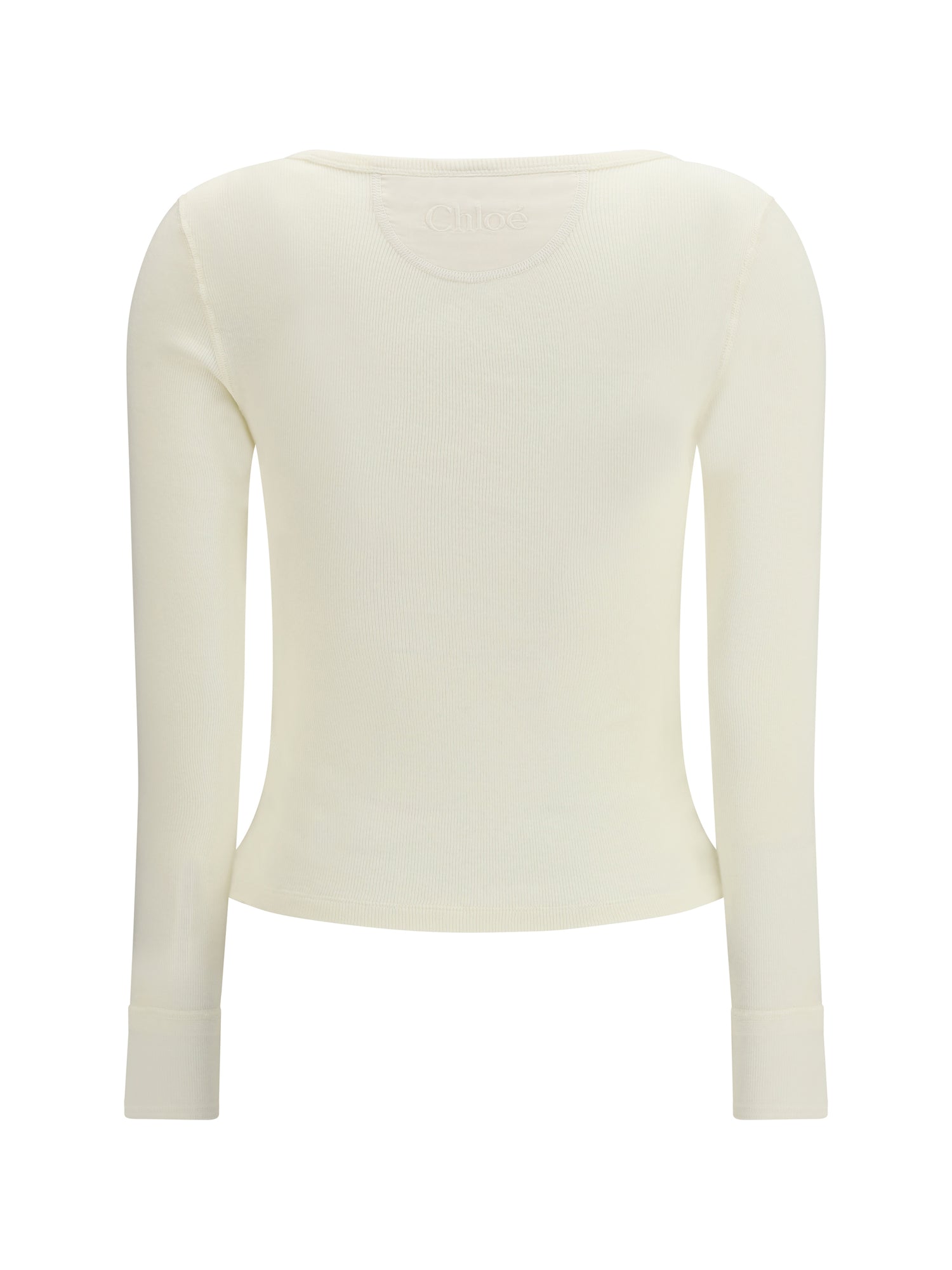 CHLOÉ M cotton jersey henley t-shirt
