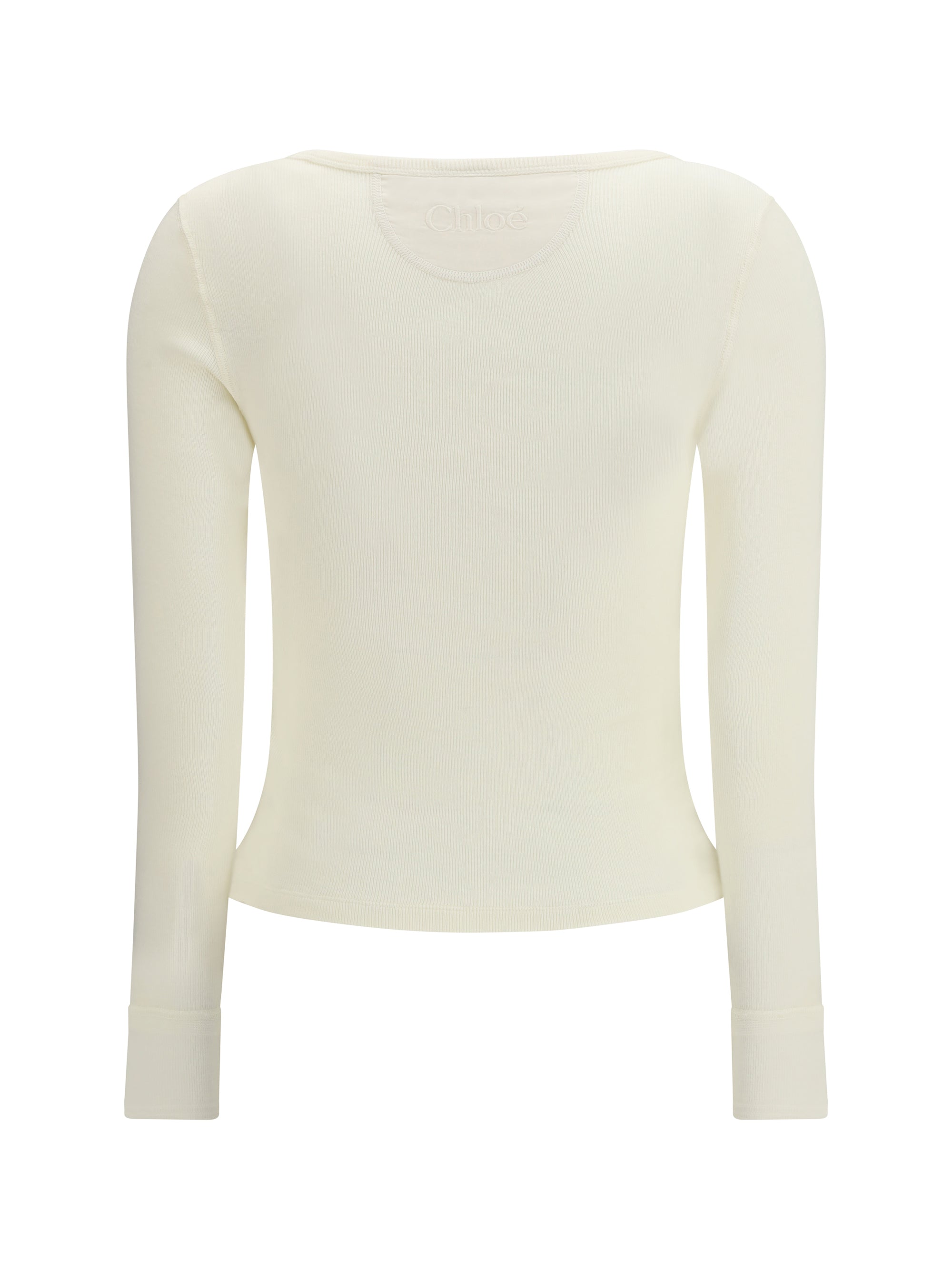 CHLOÉ M cotton jersey henley t-shirt