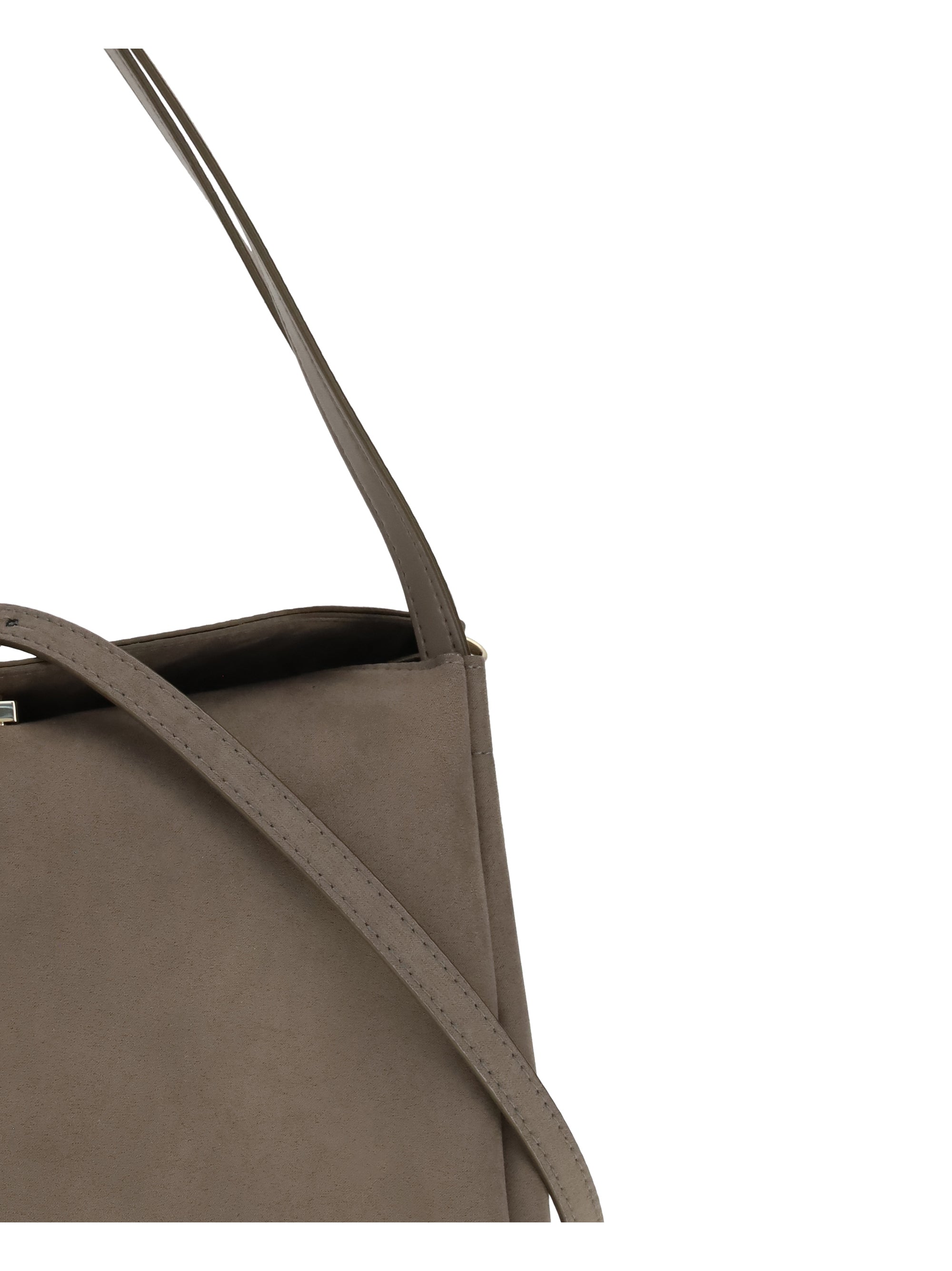 THEMOIRÈ OS eudora suede vegan shoulder bag