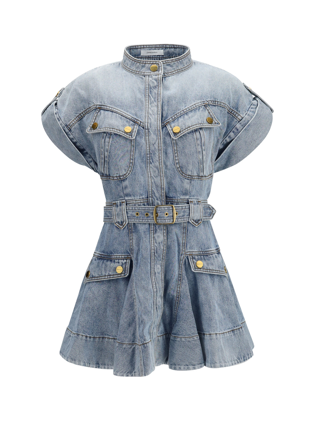 ZIMMERMANN 1 utility denim mini dress