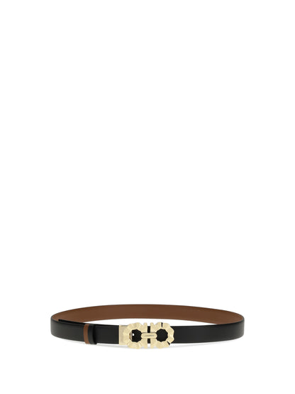 FERRAGAMO 75 gancini reversible belt
