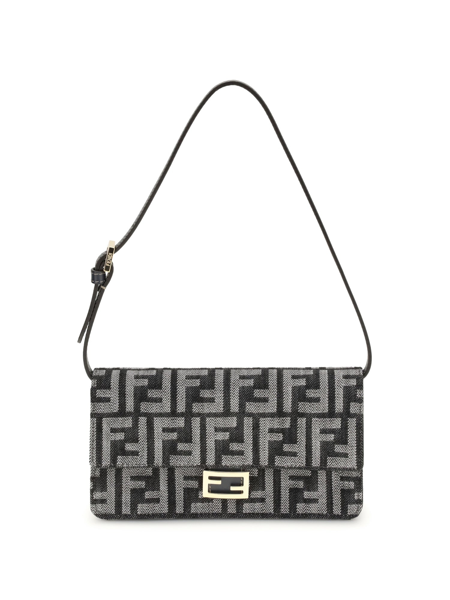 FENDI OS ff denim clutch bag