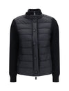 padded wool-blend cardigan
