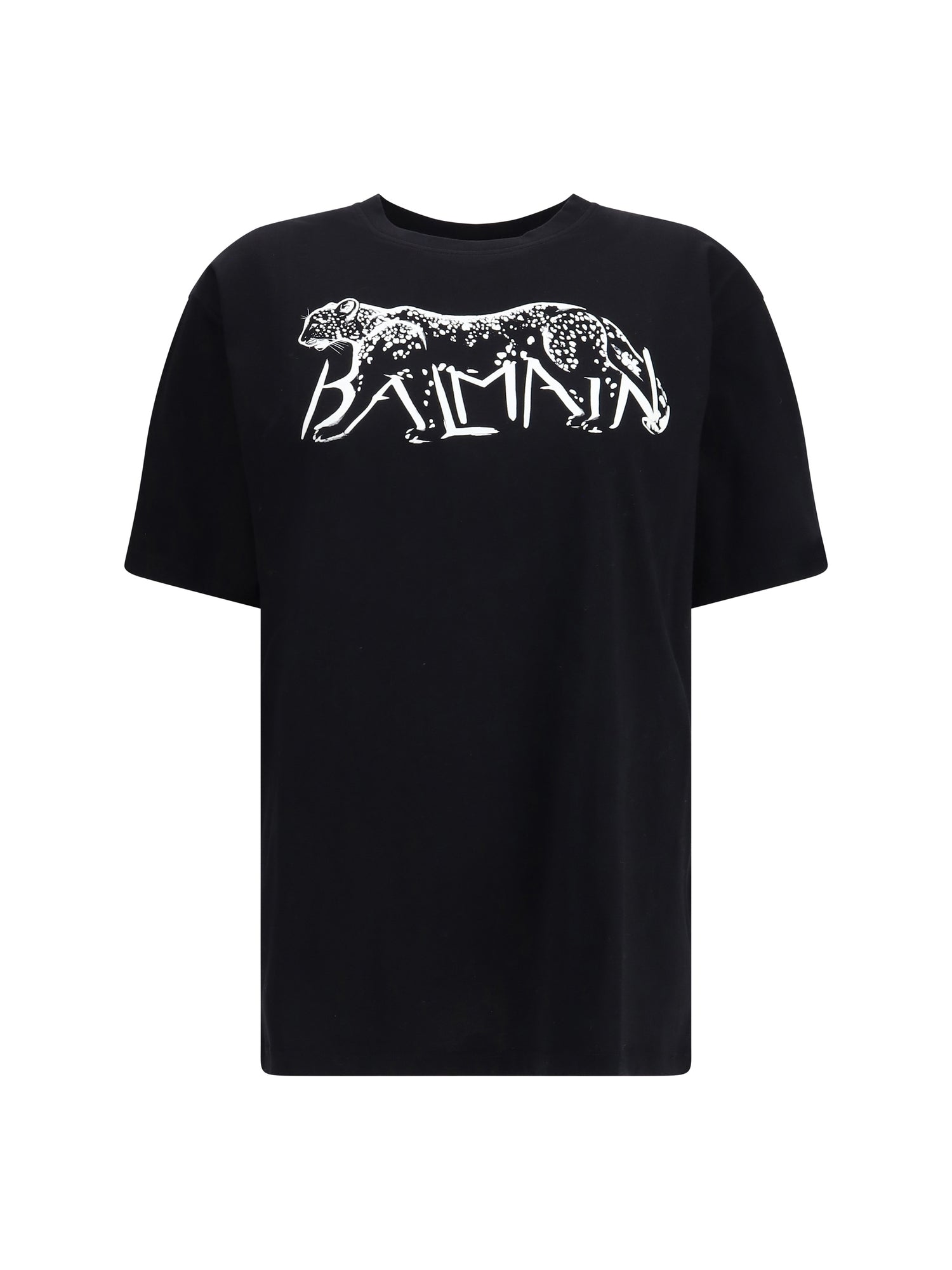 BALMAIN M balmain t-shirt with leopard print 