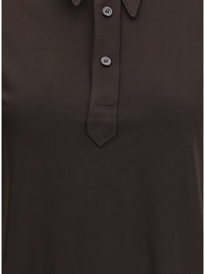 MARGIELA L semi-sheer polo shirt