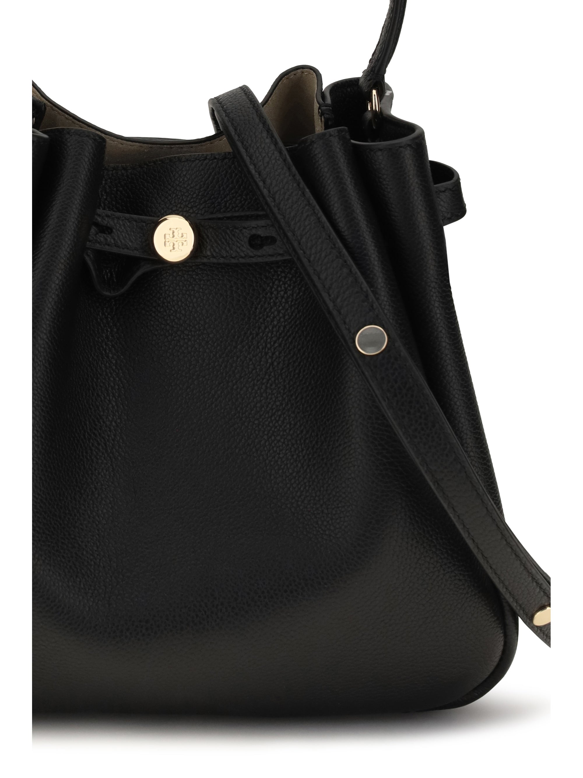 romy hammered leather bucket bag