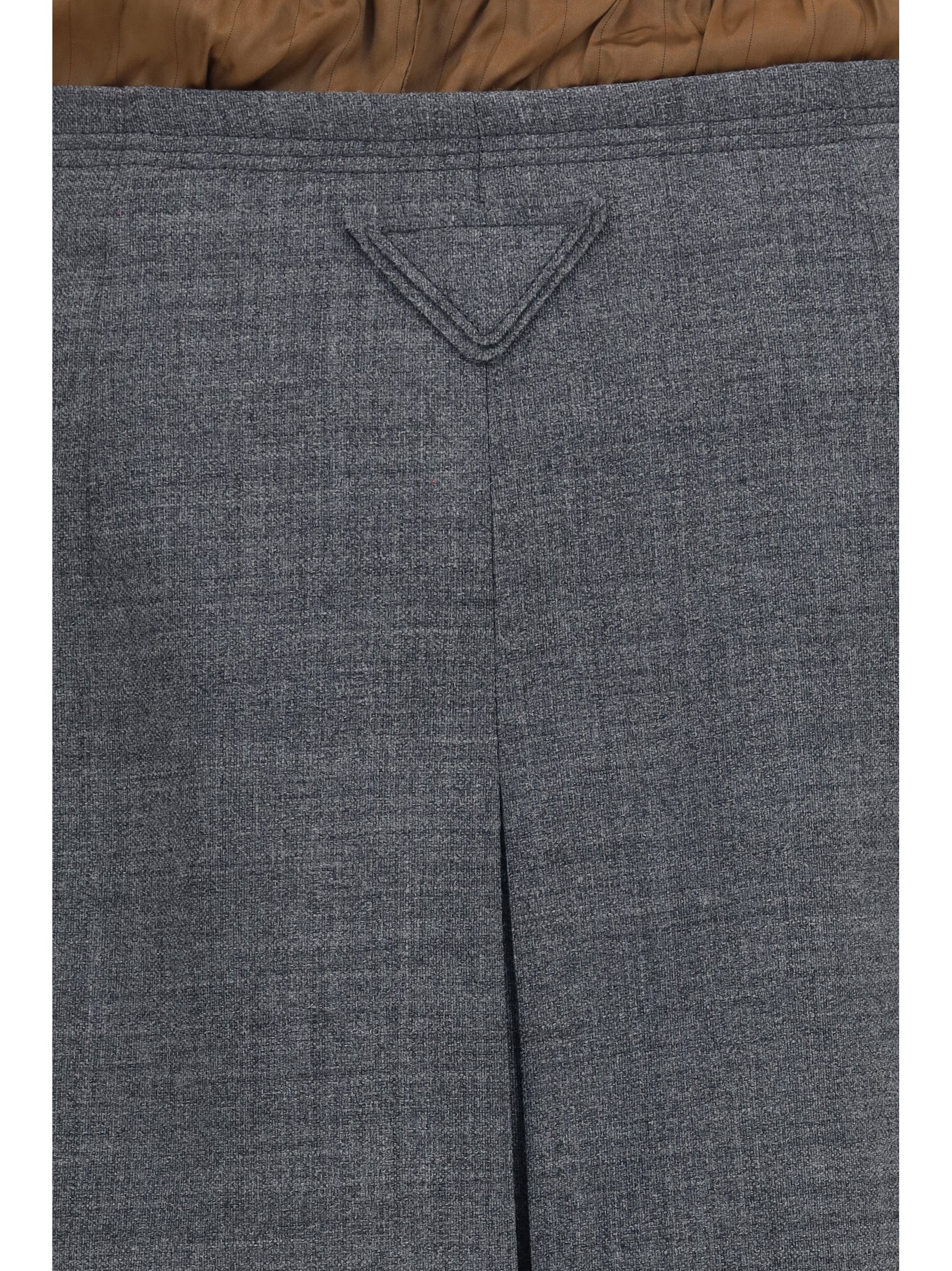 midi skirt with topstitching