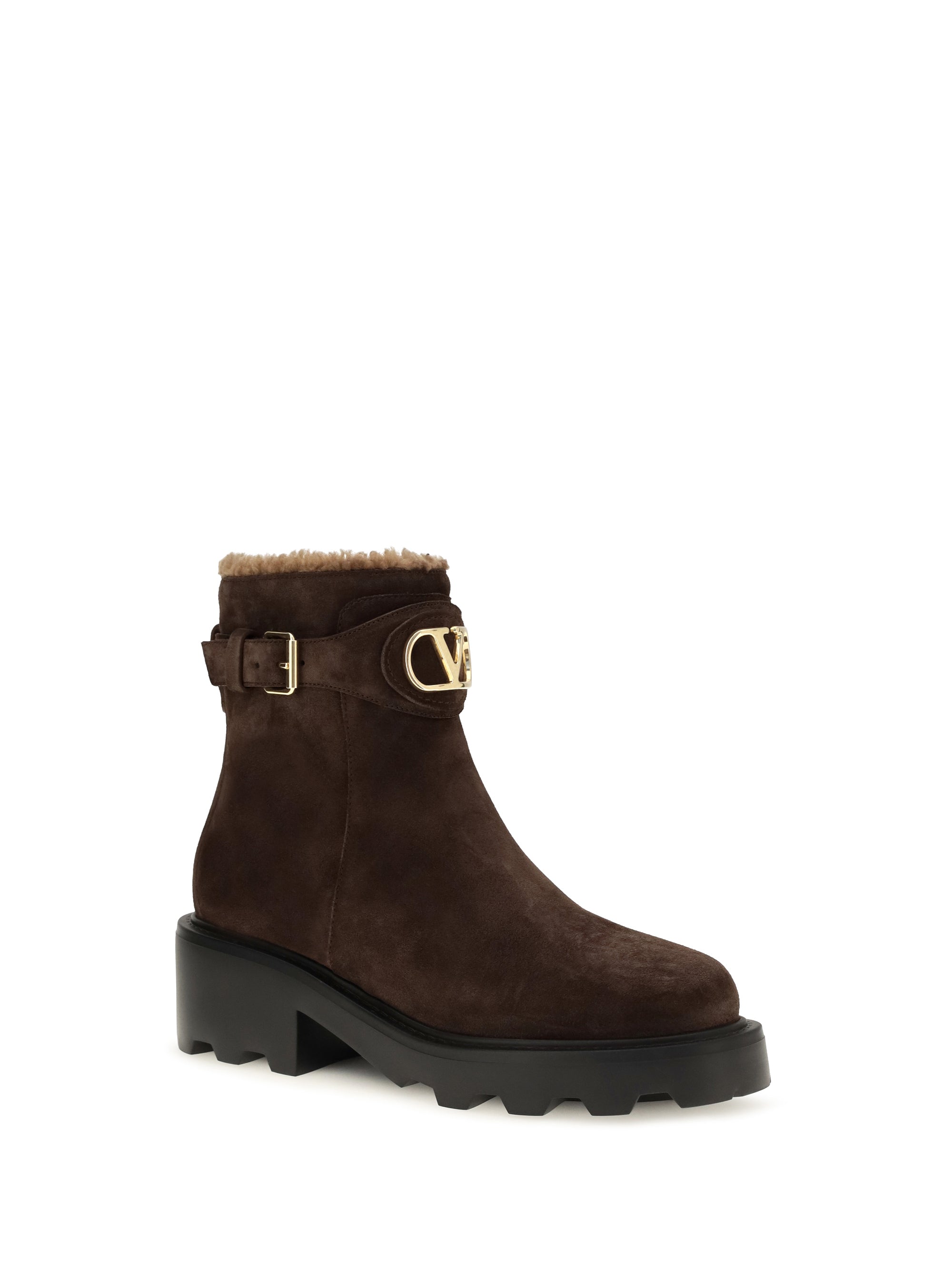 vlogo signature leather ankle boots