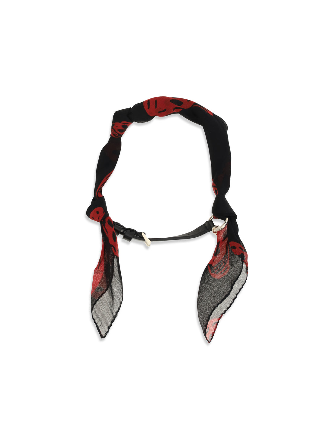 ALEXANDER MCQUEEN OS double-wrap skull scarf bracelet
