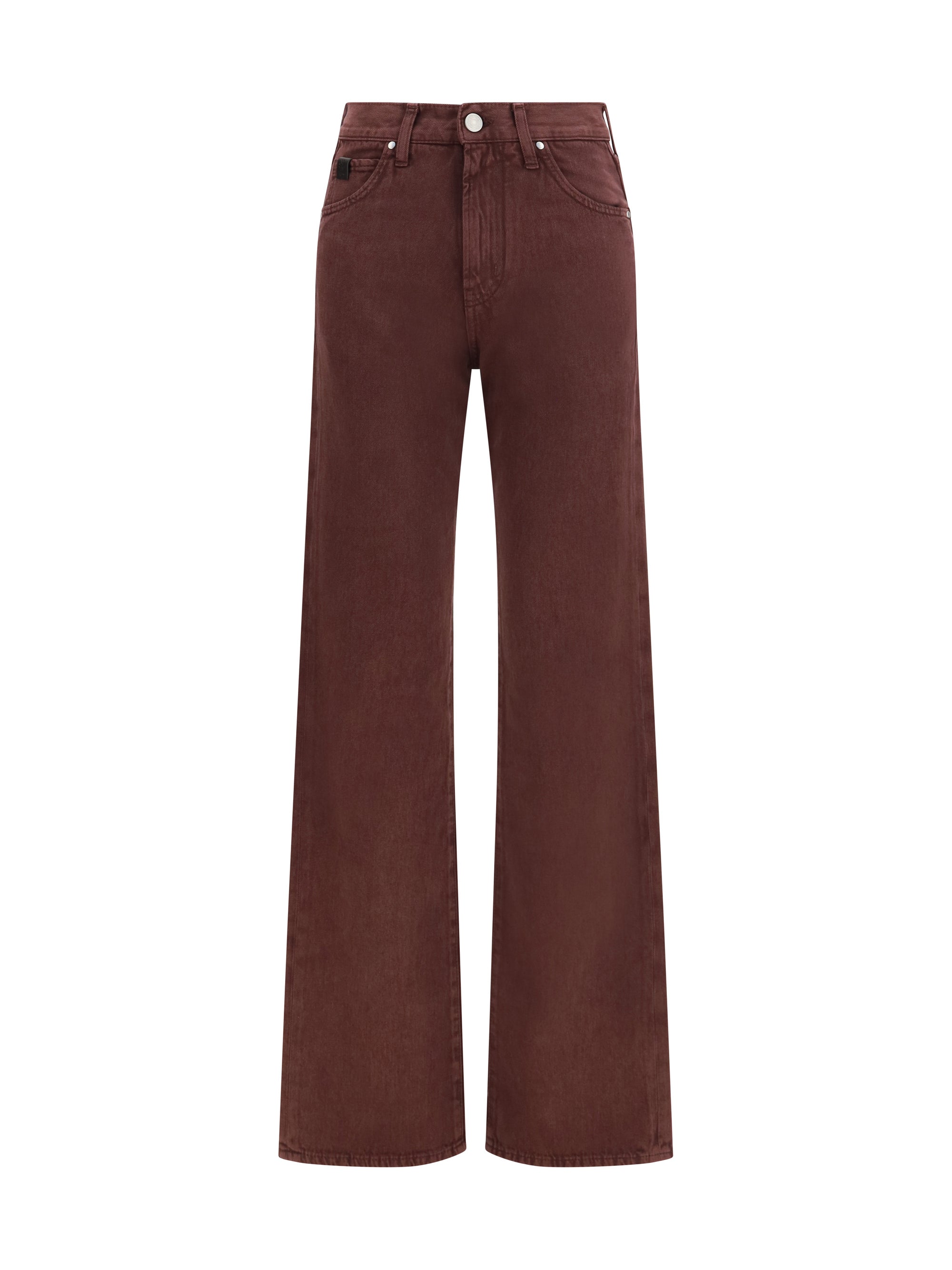 high-rise straight-leg jeans