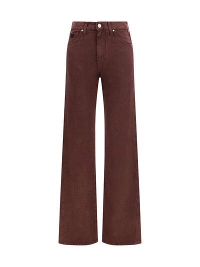 high-rise straight-leg jeans