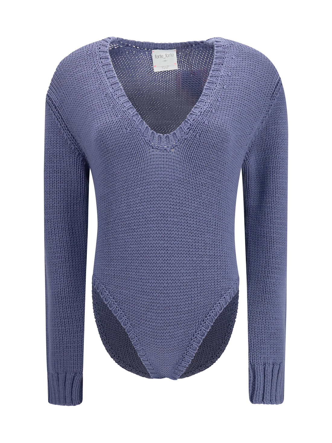 FORTE_FORTE 0 cable-knit wool bodysuit