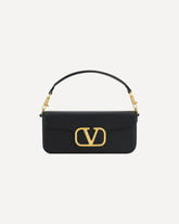 Valentino Garavani The Locò Leather Shoulder Bag Black