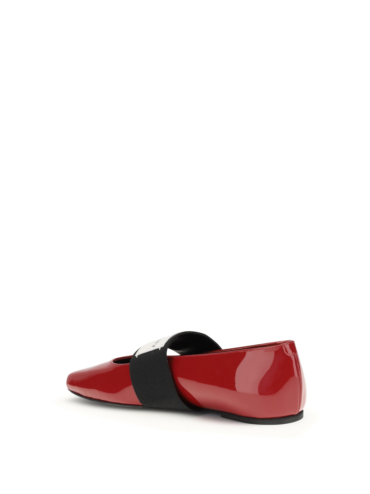GIVENCHY 36 patent-leather squared ballerinas