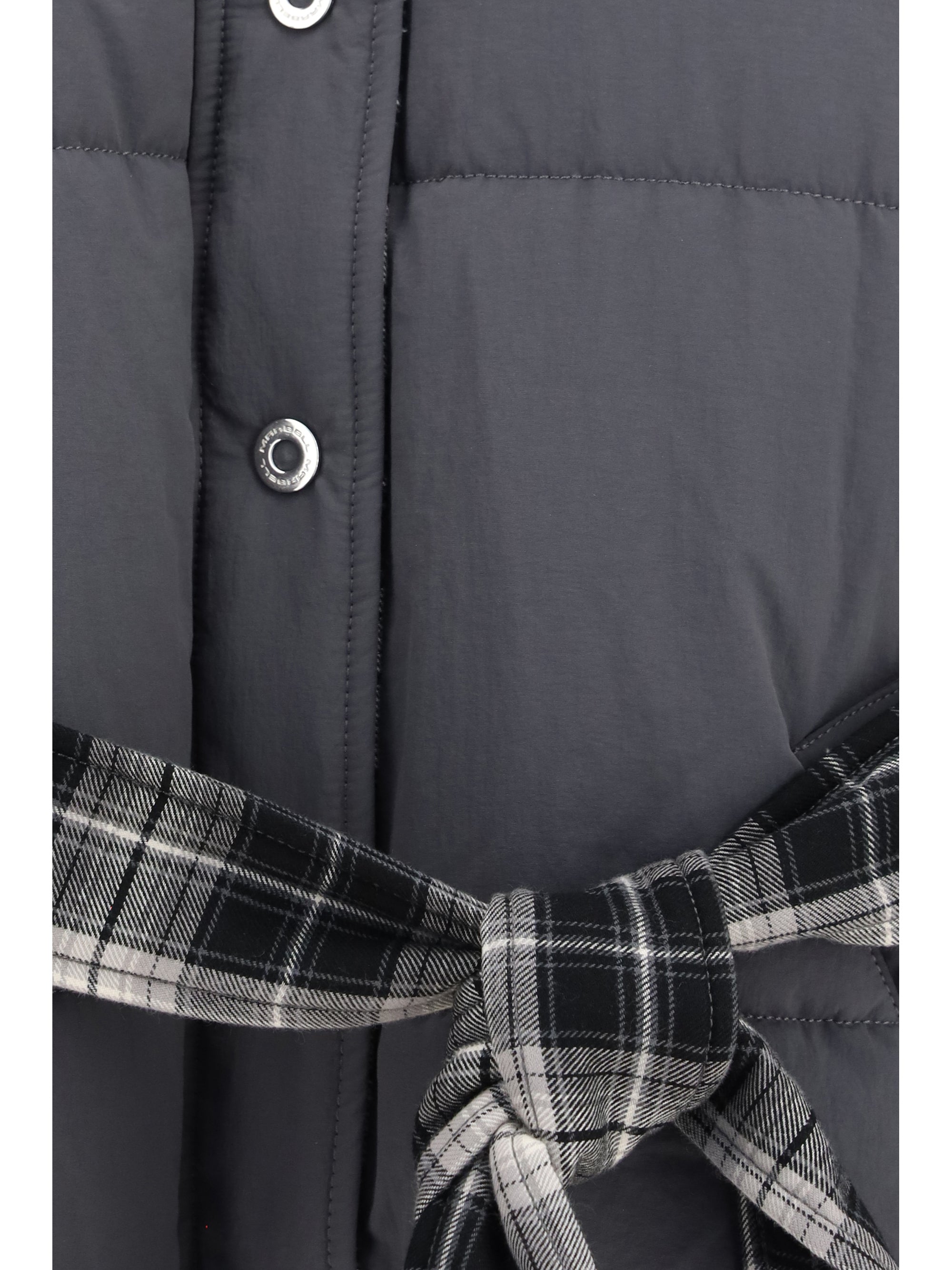 aryna padded jacket with belt