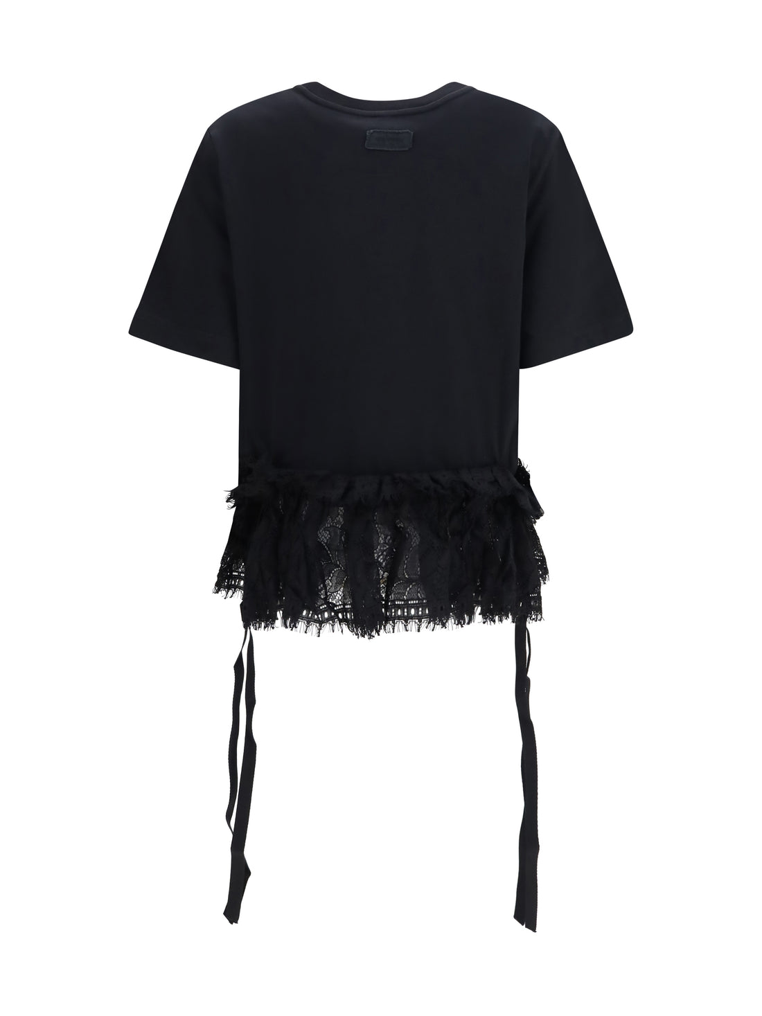 ALEXANDER MCQUEEN 40 lace ruffle t-shirt