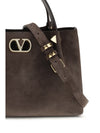 small suede handbag