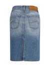 denim midi skirt