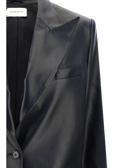 MAGDA BUTRYM 34 leather blazer jacket