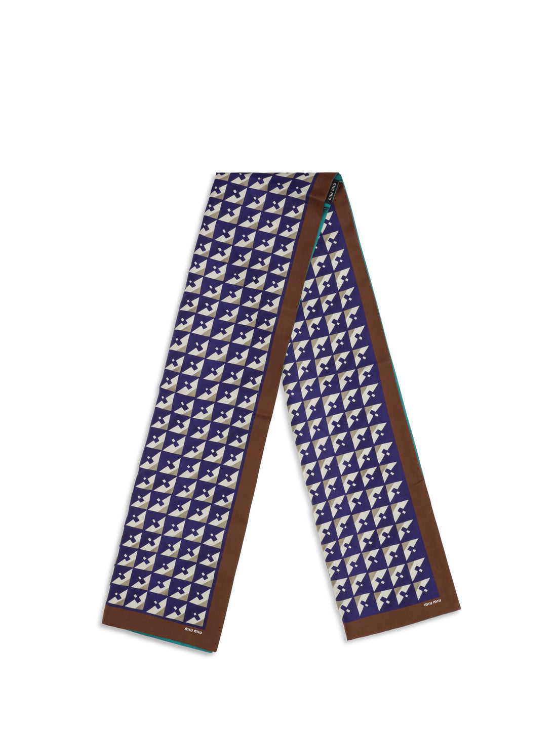 MIU MIU OS geometric print scarf