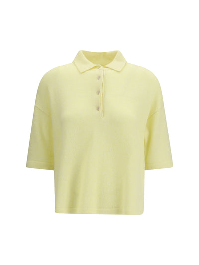 short-sleeve polo neck sweater