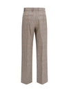 tailored linen and wool-blend pants