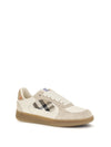 terrace leather and check sneakers