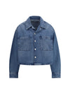 cropped denim shirt
