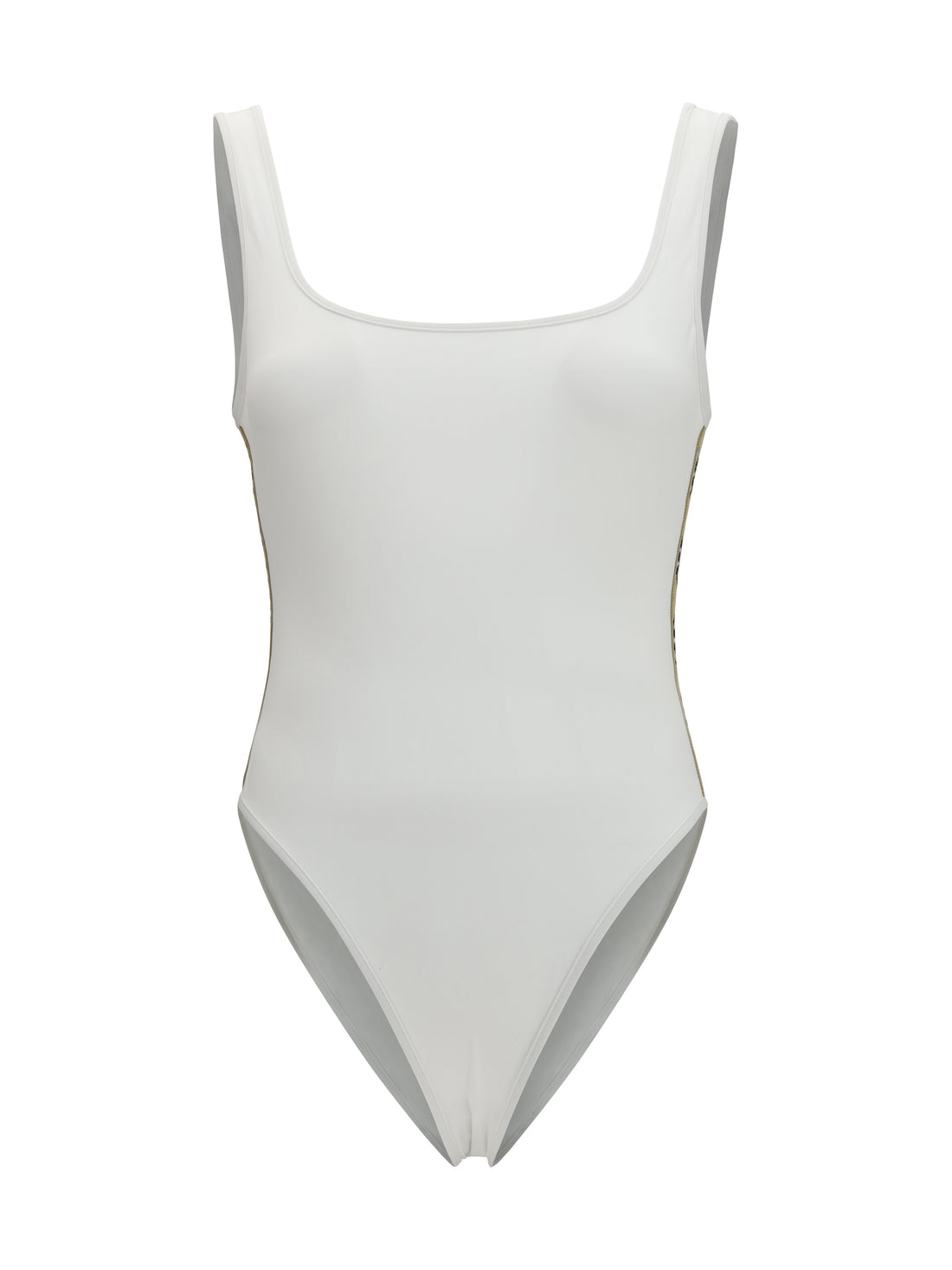BURBERRY M one-piece swimsuit with check trim
