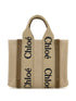 Chloé Small Woody Linen Tote Bag