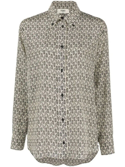 Fendi Printed Silk Shirt