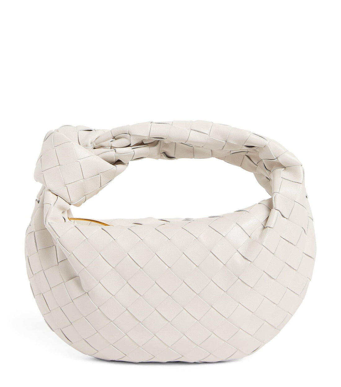BOTTEGA VENETA Jodie Mini Leather Shoulder Bag – White