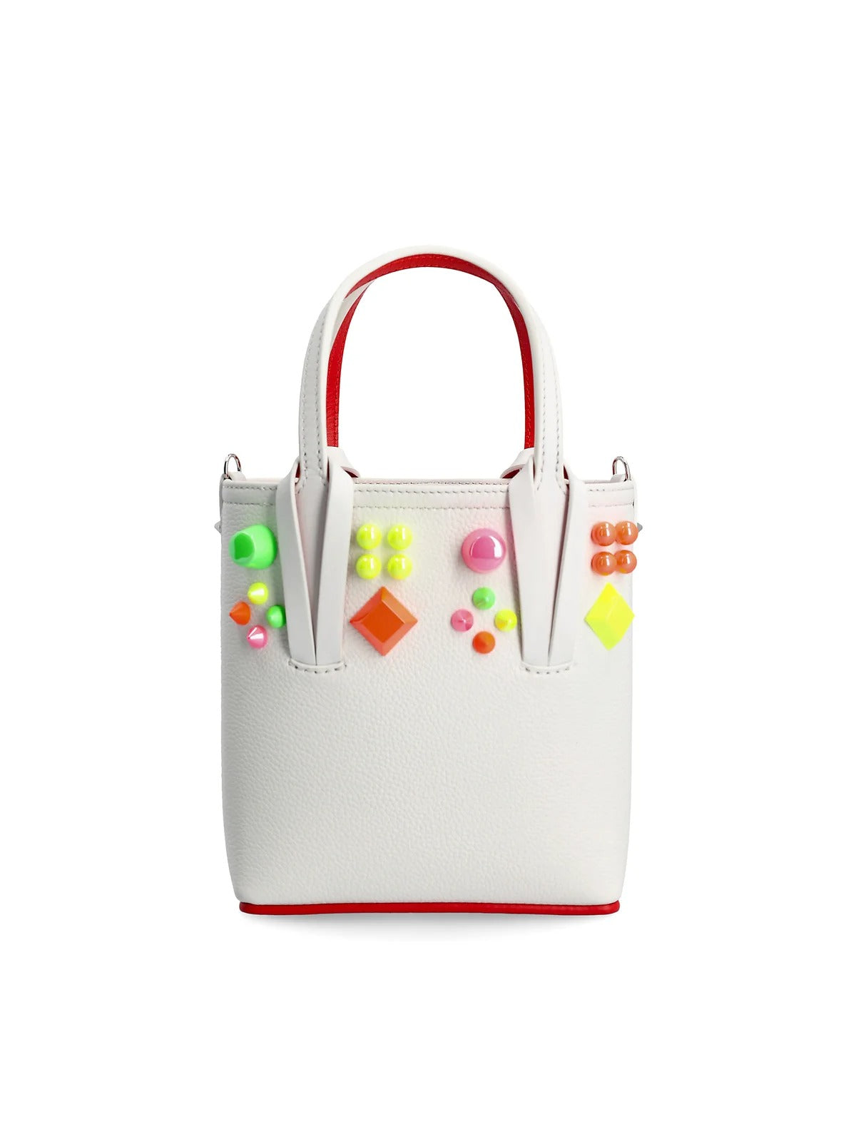 CHRISTIAN LOUBOUTIN Cabata Mini Embellished Studs Leather Shoulder Bag