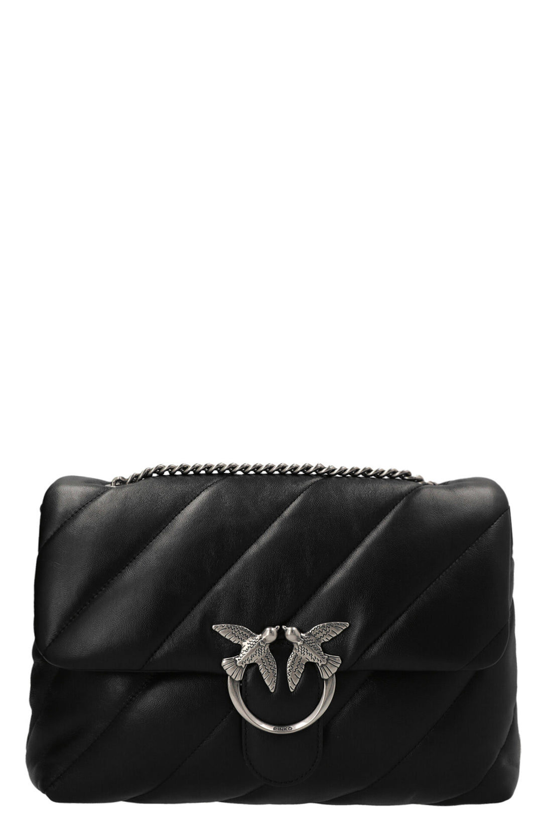 PINKO OS classic love puff crossbody bag in nappa leather