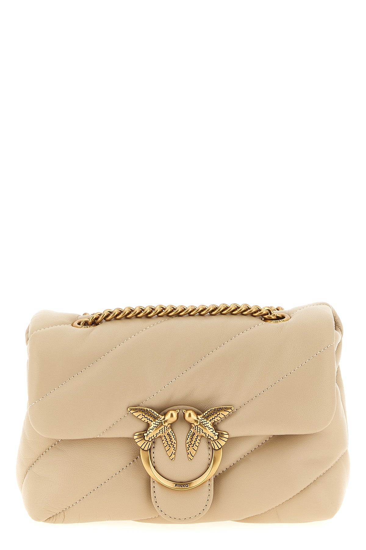 mini love puff crossbody bag in nappa leather