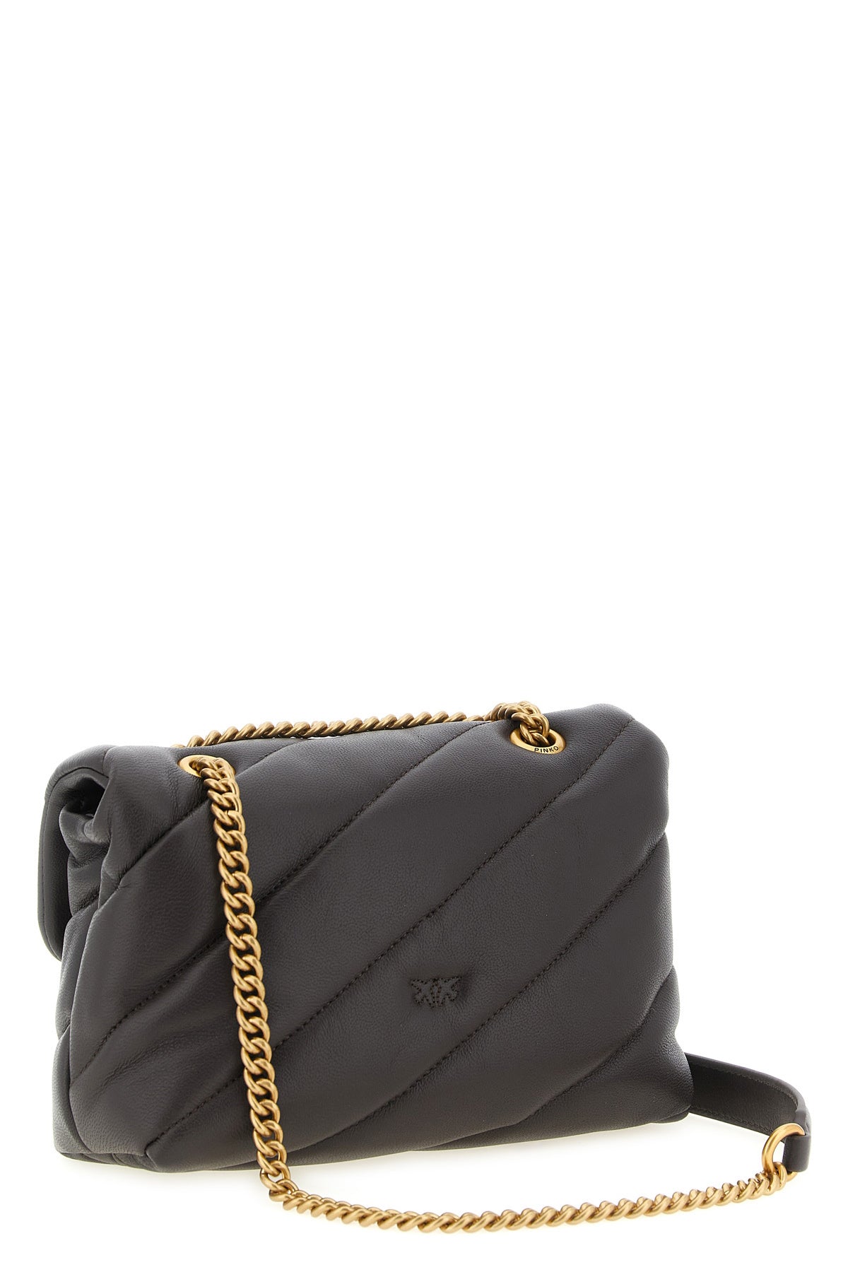 the pinko love puff small shoulder bag defines a structured aesthetic through so