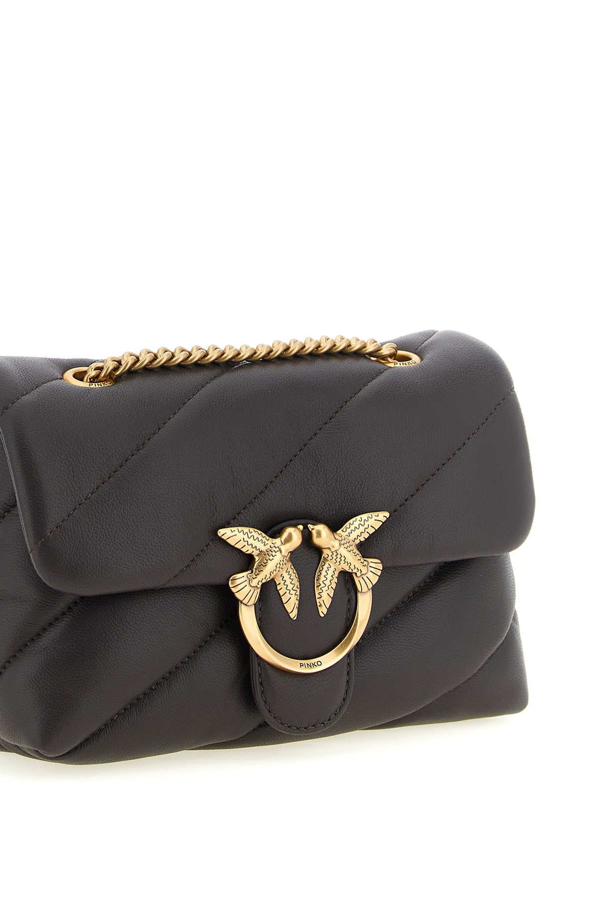 the pinko love puff small shoulder bag defines a structured aesthetic through so
