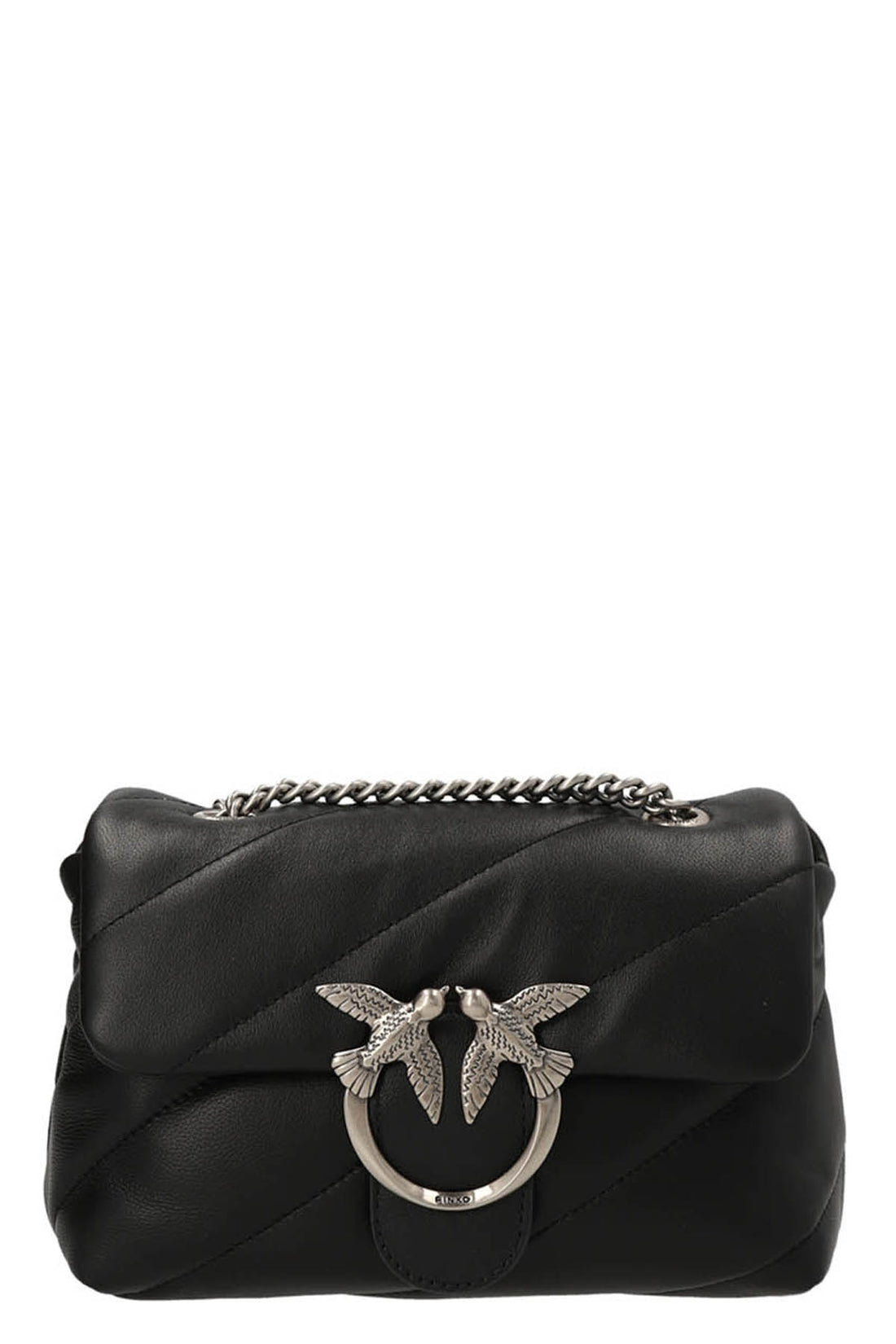 PINKO OS mini love puff crossbody bag in nappa leather