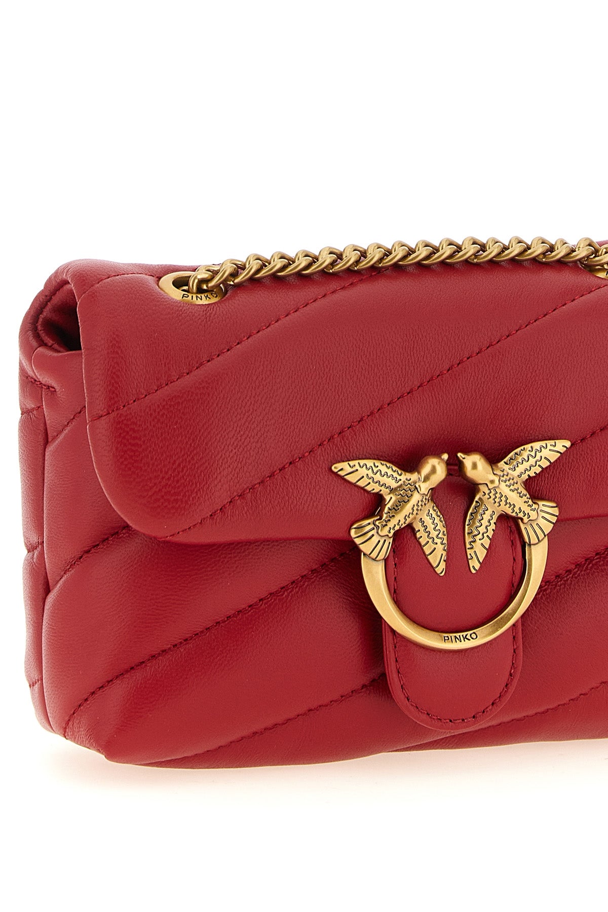 the baby love puff pinko shoulder strap stands out for its construction in sof