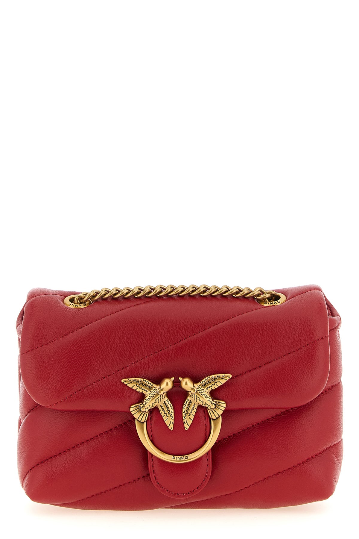the baby love puff pinko shoulder strap stands out for its construction in sof