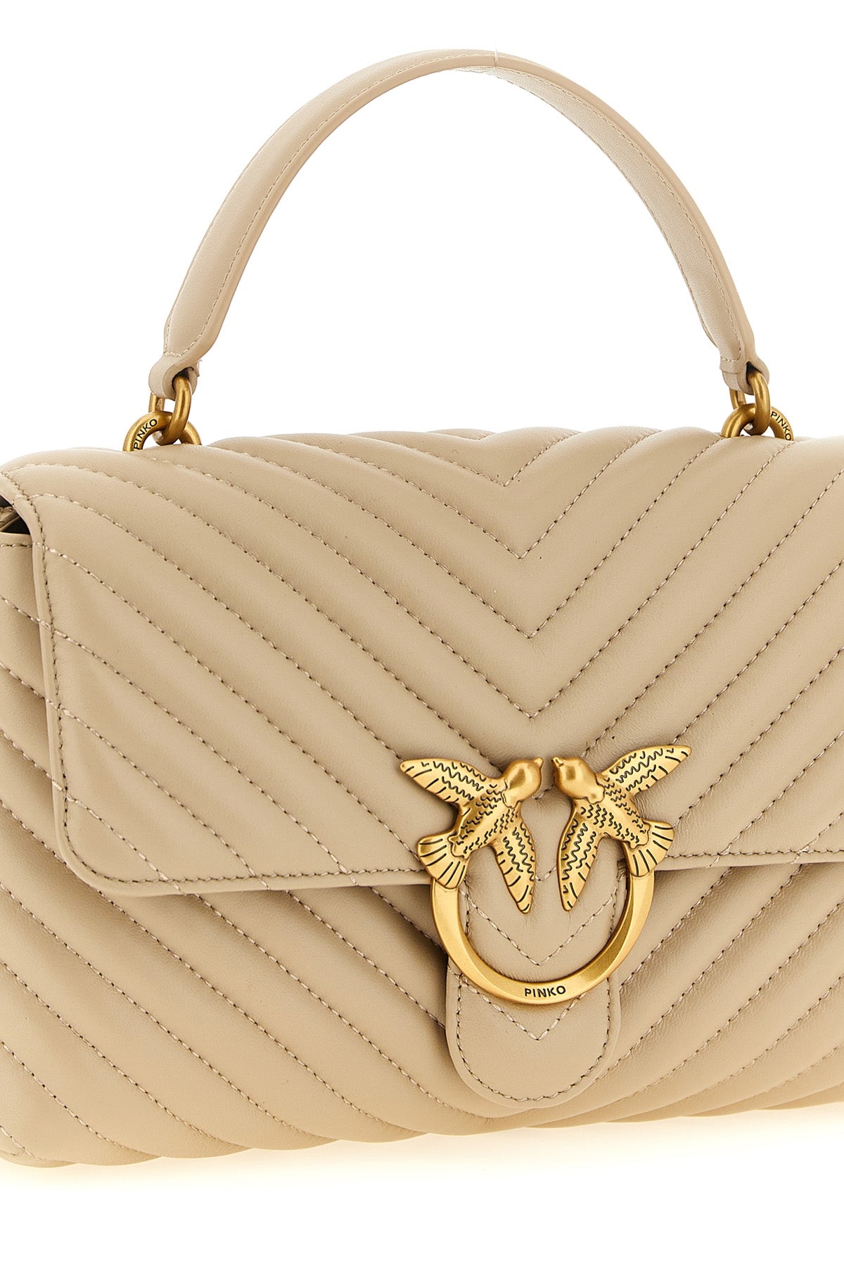 classic love bag puff handbag in quilted nappa leather