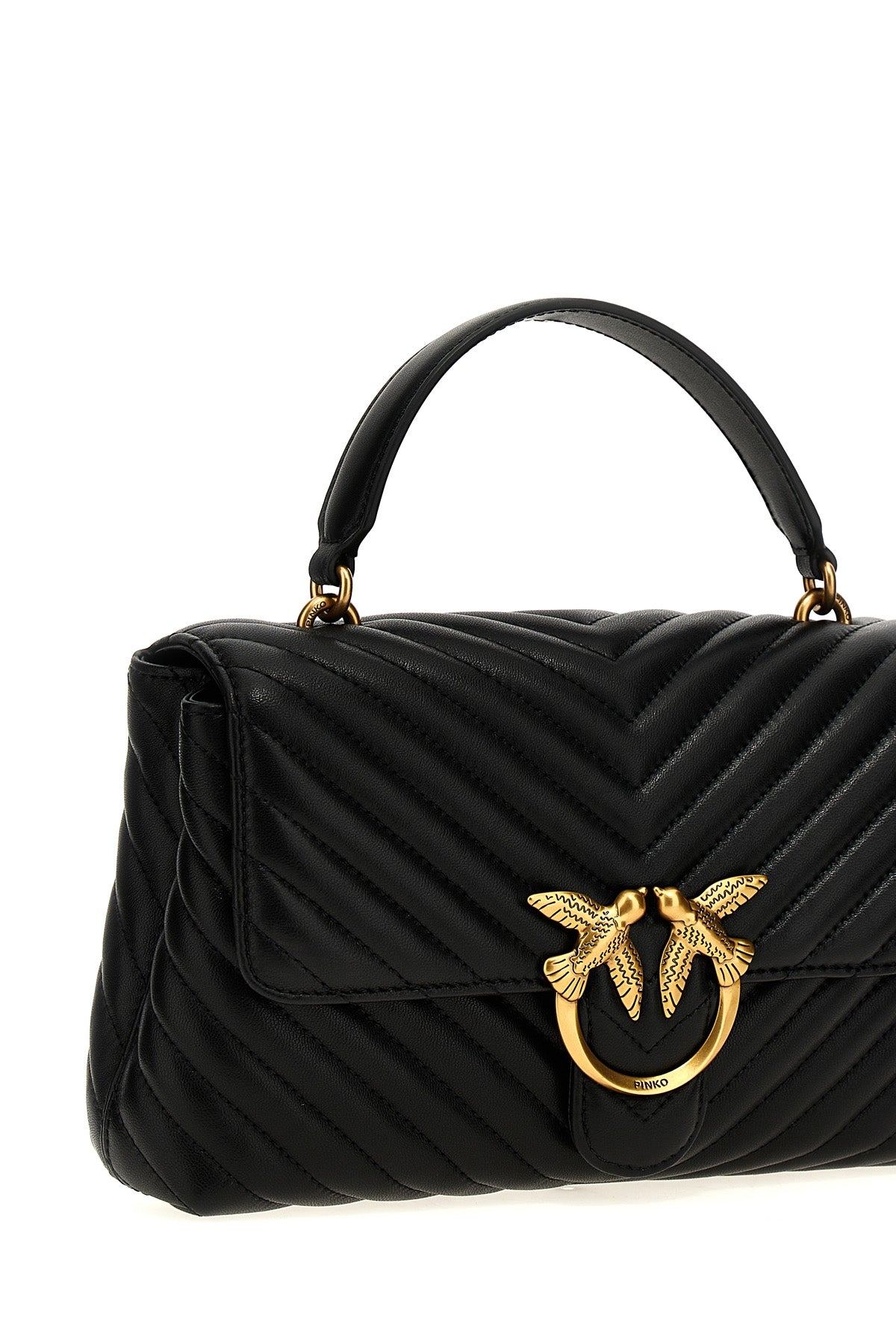 classic love bag puff handbag in quilted nappa leather
