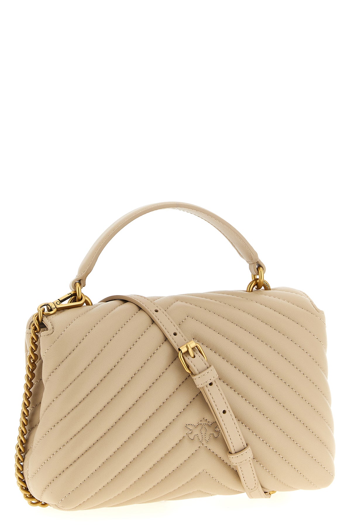 mini lady love puff handbag in quilted nappa leather