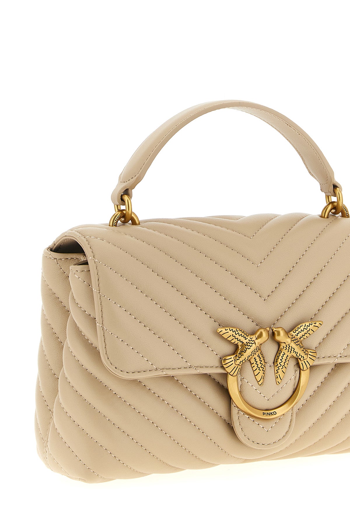 mini lady love puff handbag in quilted nappa leather
