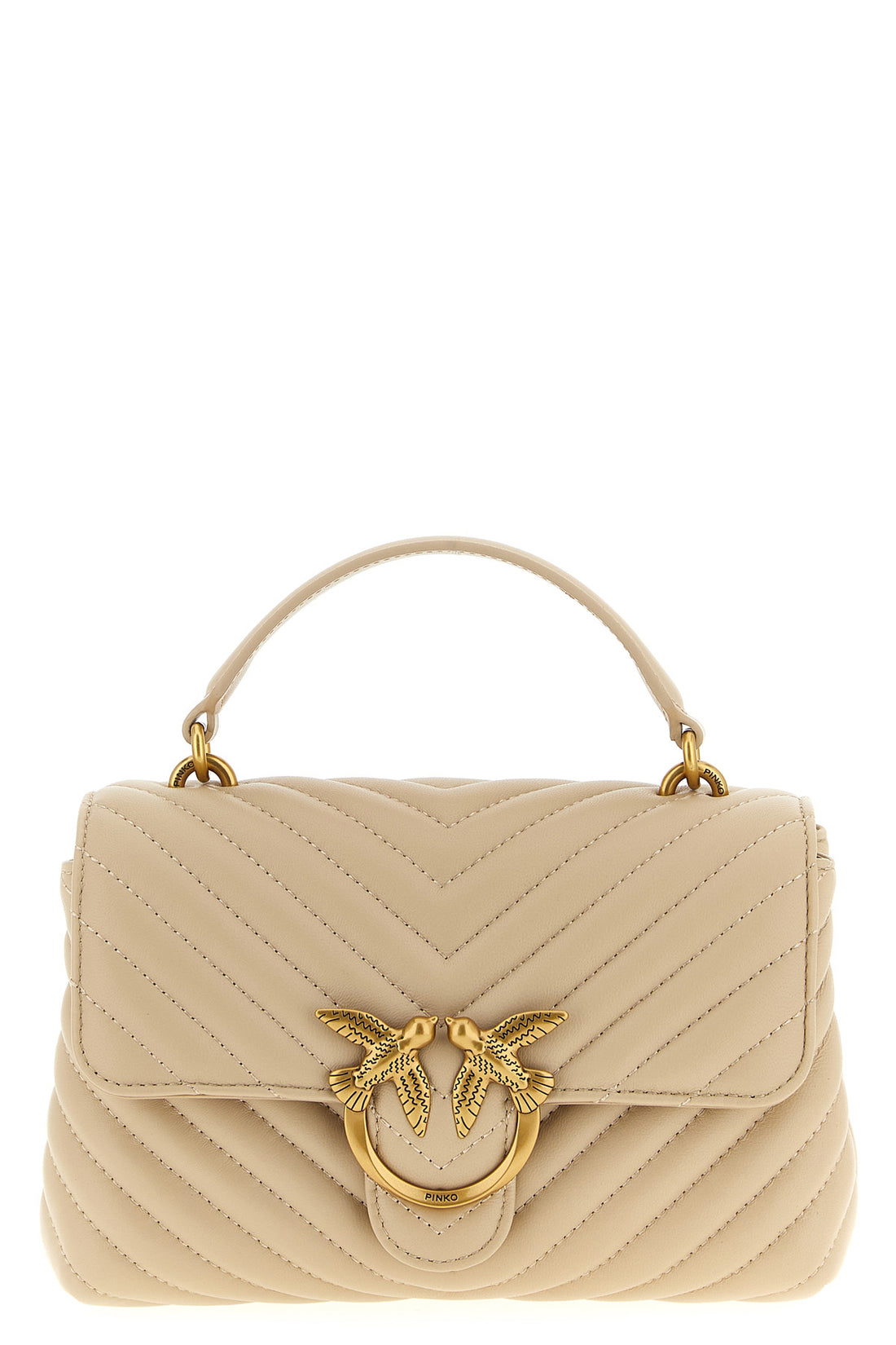 PINKO OS mini lady love puff handbag in quilted nappa leather