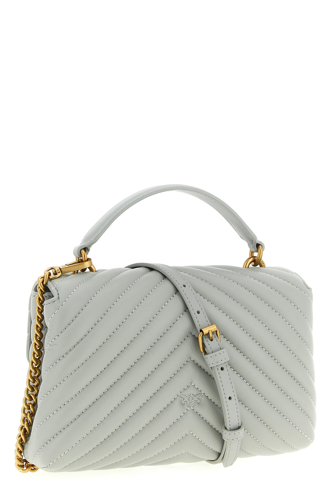 PINKO OS mini lady love puff quilted nappa leather handbag